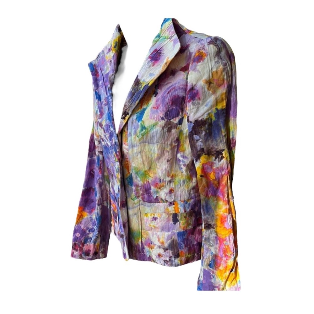 Escada Bright Colored Abstract Patterned Blazer, … - image 2